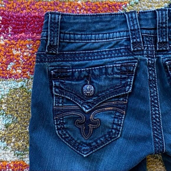 Rock Revival Jen Dark Wash Skinny Jeans - Picture 7 of 14